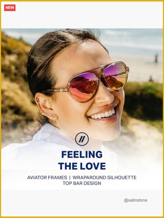 Polarized Aviator Sunglasses with Wrap-Around Silhouette, 100% UV Protection,